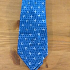Designer Michael Kors men’s silk tie featuring an MK logo pattern 100% Silk HTF